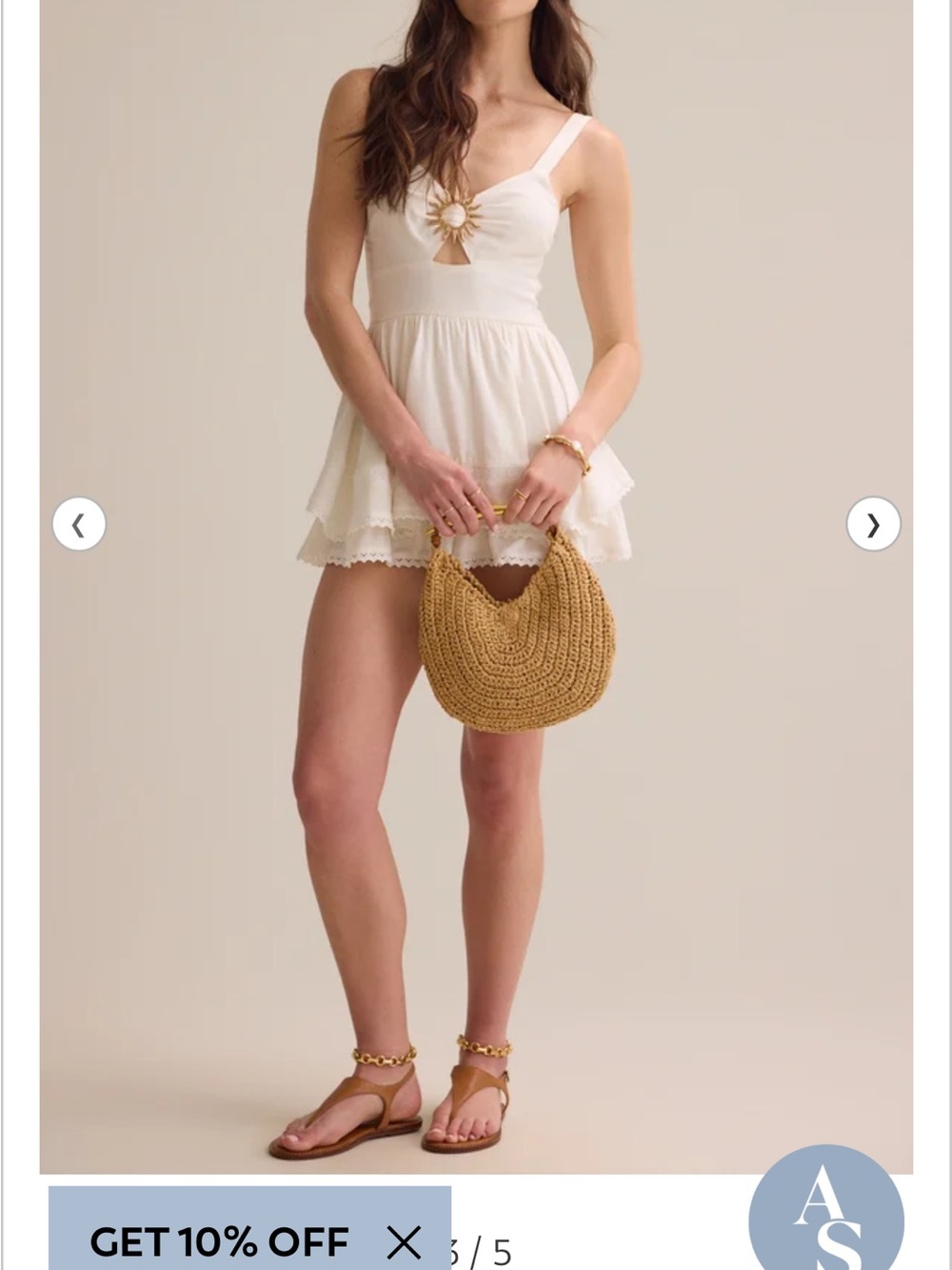 Altard State Juno Sun Romper Ivory/S - Picture 3 of 5